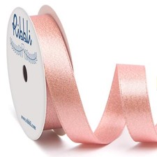 Rose Gold Double Faced Purl RibbonLuxury Glitter Ribbon5/8 Inches x 10 YardsV...