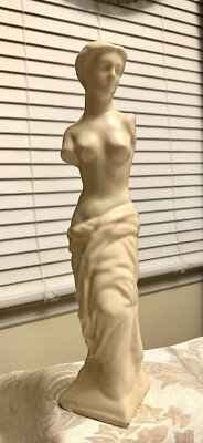 Beautiful Vintage Aphrodite Venus De Milo Goddess Statue Sculpture Nude Female