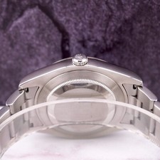 Rolex Mens Datejust II 41mm Black Stick Dial Stainless Steel Oyster Ref 116334 7