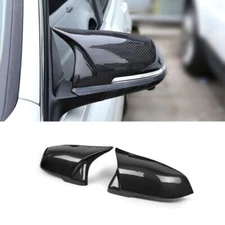 Rear Carbon Fiber M3 Style Mirror Cover Cap For BMW F20 F21 F30 F32 F36 M2 12-16