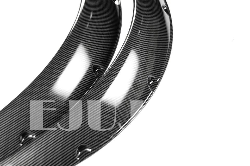 1.75" Black Carbon Effect Flexible 2 Pieces Wide Fender Flares For Mazda Subaru - Image 4 of 4