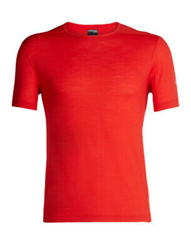 Icebreaker Zeal SS Crew Shirt (M) Chili Red