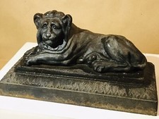 LEONE SDRAIATO IN GHISA - Marcato FFR - Probabile Fine ‘800 - cm 16 x 8 x 8 cm