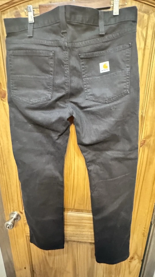 Carhartt Rugged Flex Relaxed Fit Heavyweight Jeans Men's Black Size 34x30 - Image 3 of 4