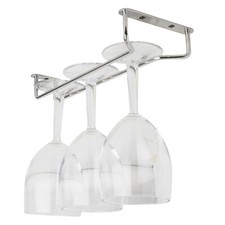 Chrome Wine Glass Hanger - Glass Rack Holder for Bars, Pubs, Cafes & Resort