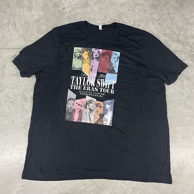 Taylor Swift The Eras Tour Tee Shirt Size 4XL Official Merchandise Black