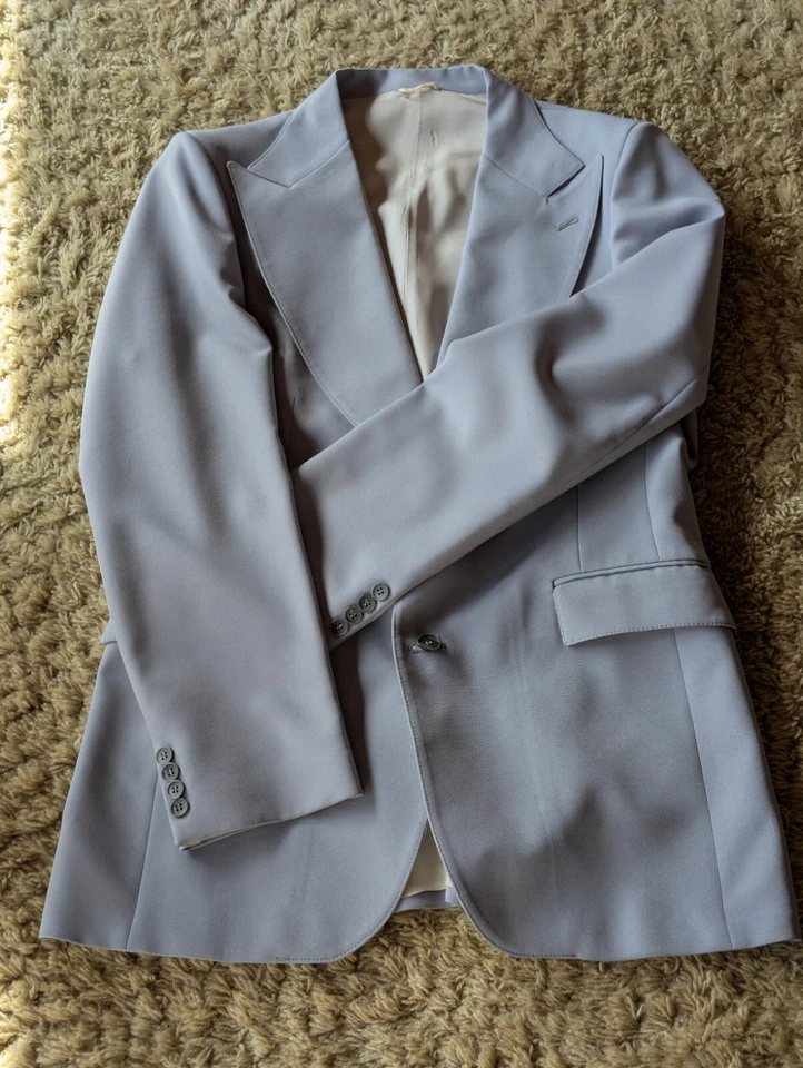 Винтажный 60-х 70-х порошок синий пик лацкан смокинг блейзер куртка 40 диско мод Aristocrat - Изображение 4 из 4