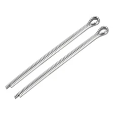 Split Cotter Pin - 5mm x 90mm 304 Stainless Steel 2-Prongs Silver Tone 2Pcs