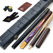CUESOUL 18oz 57" 3/4 Jointed Snooker Cue with 2 Extensions and Cue Case