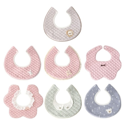 Soft & Comfortable Baby Cotton Bibs 360° Rotation Baby Bibs for