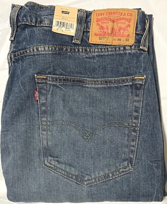 NWT MEN LEVI S 527 0470 SLIM BOOTCUT STRETCH BELOW WAIST BLUE JEANS PANT DENIM