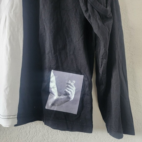 Burberry Winlow Cut Out Sleeve Cotton Montage Print Long Sleeve Shirt Mens XS