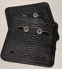 Universal Replica Pack of Two Wrestling Belt Wall mount Hanger Black Leather