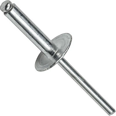 Large Flange Pop Rivets 1/8" x 1/2" Aluminum Dome Head (4-8) Blind Qty 250 - Image 1 of 4