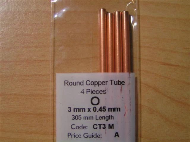 (5,70 €/m), Albion Alloys, Kupferrohr-Set, Ø 3 mm, CT3M