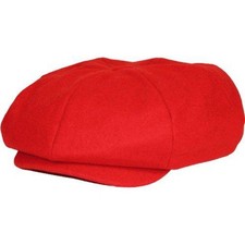 Mens Fashion Classic Flannel Wool Apple Cap Hat by Bruno Capelo ME905 Red