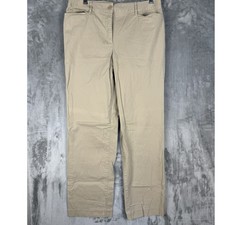 Liz Claiborne Audra Women 12R Khaki Straight Leg Casual Pants