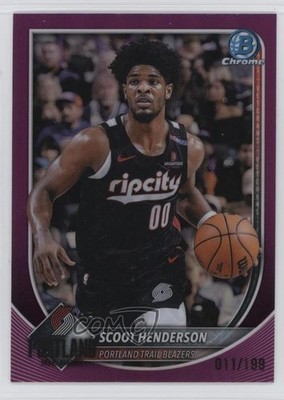 2025-26 Bowman Chrome Fuchsia Refractor 11/199 Scoot Henderson #BCV-109 2y0