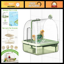 Automatic Bird Bath Shower with Pump - Large Capacity Parrot Bathtub for Cockati
