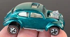 Vintage Hot Wheels Redline 1968 Glossy AQUA Custom Volkswagen US - STELLAR! NR!
