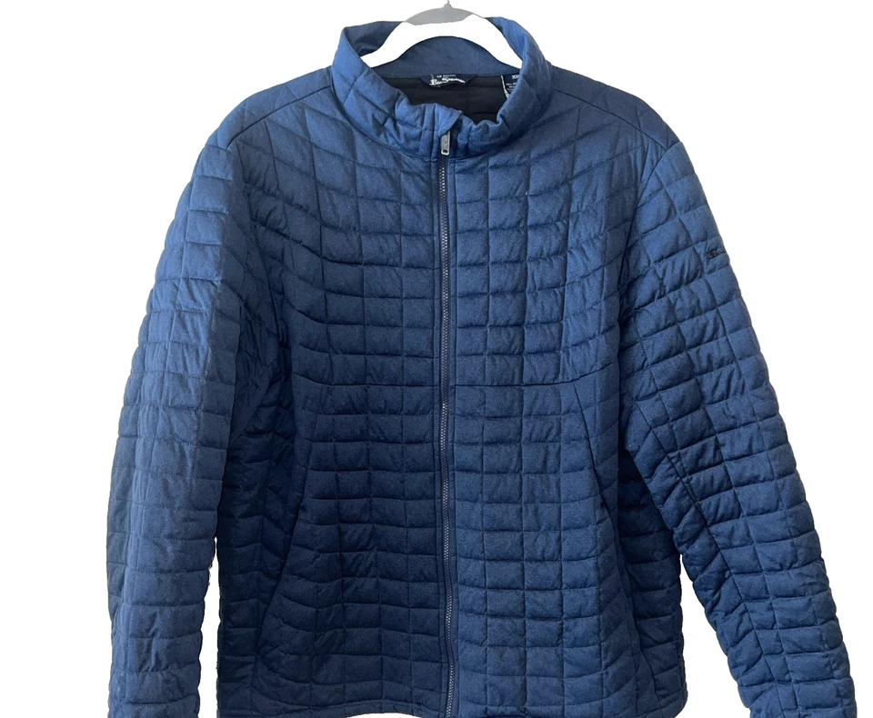 Chaqueta acolchada acolchada con cremallera completa Ben Sherman para hombre talla XXL azul marino ligera Foto 2 de 4