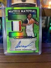 2024-25 Panini Obsidian Matrix Materials Ausar Thompson Patch Auto /15 #MM-ATD