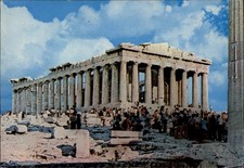 Parthenon Athens Greece vintage postcard posted 1977 to Fallingbostel m458