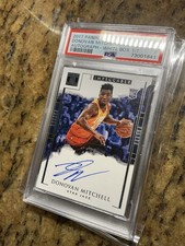 2017-18 Impeccable Donovan Mitchell On Card Rookie Auto White Box True #1/1 PSA. rookie card picture