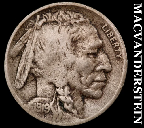 1919-D Buffalo Nickel- Fine Semi Key Better Date No Reserve #i7977