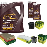 Mann Inspektionspaket Filterset 7L Mannol Energy 5W-30 FüR Nissan NP300 Navara