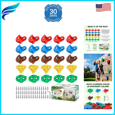 #ad Kid Friendly Climbing Holds 25PCS Weatherproof Set for Playroom amp; Swing Sets $86.99
