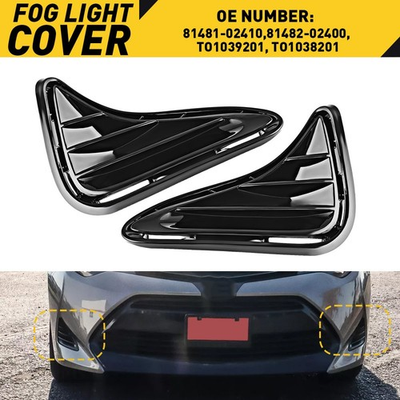 #ad Fit For 2017 2019 Toyota Corolla LE CE XLE Fog Light Trim Cover Pair Black Parts $16.14