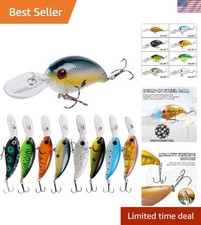 Vibrant 8PC Crankbait Set - Attract Bass & Trout with Realistic Wobbling Action