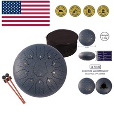 Steel Tongue Drum 12 Inch 11 Notes for Adults - Ethereal Metal Instrument for...