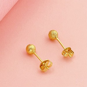 Authentic Sacred Buddha Bead Earrings - Aura Balancing Gold Plated Charms