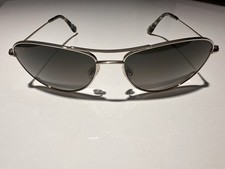 MAUI JIM MAVERICKS MJ GS264-17 SILVER NEUTRAL GREY POLARIZED AVIATOR SUNGLASSES