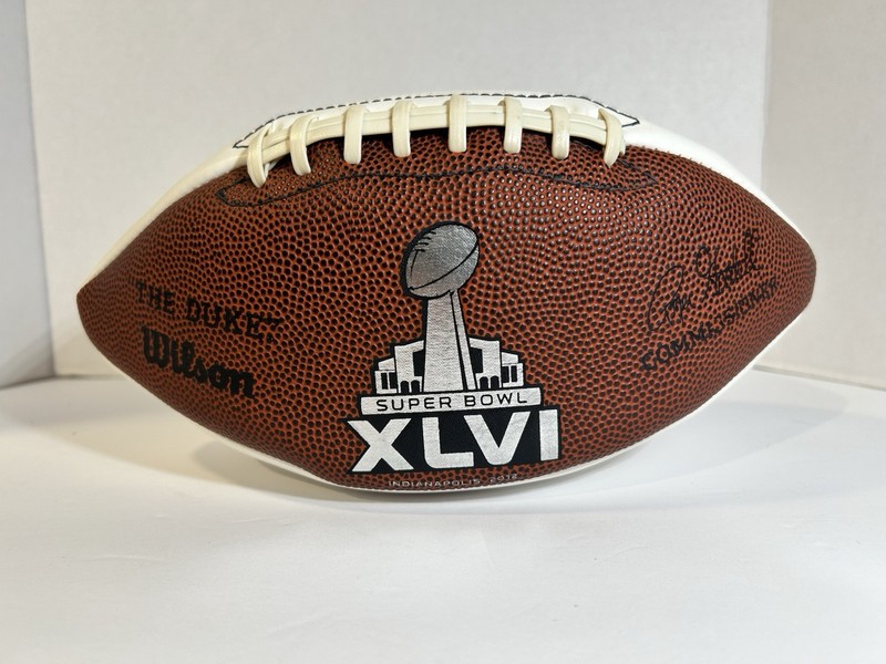 WILSON FOOTBALL OFFICIAL SIZE NFL SUPER BOWL XLVI AUTOGRAPH BALL NY GIANTS 2012