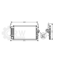 AVA Quality Cooling Kondensator Klimaanlage Mit Trockner FüR Hyundai Coupe GK