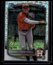 2025 Bowman Chrome Caden Powell Bowman Chrome Prospects Speckle #/299