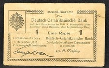 1915 German East Africa One Rupee 51280