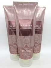 BATH BODY WORKS WRAPPED IN VANILLA BODY CREAM 8 OZ LOT OF 3 PCS