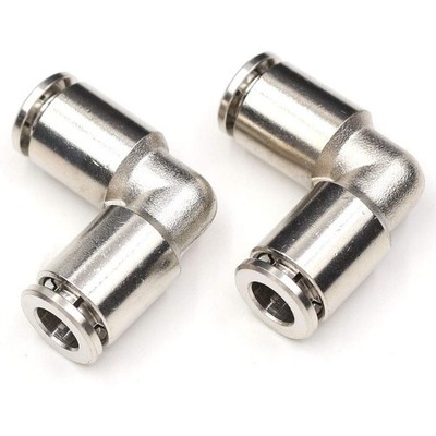 Stainless Steel Push Connectors 2-Pack 10mm Tube Quick Connect Fittings