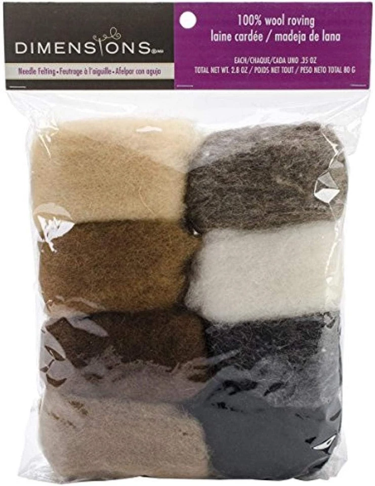 100% Wool Roving in Natural Earth Tones - Ideal for Creative Needle Felting - Image 3 of 4