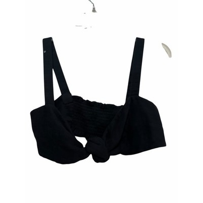 MARA HOFFMAN Swim Bikini Top 100% Cotton Black Size Small