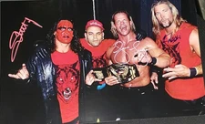 sting, lex luger & kevin nash signed poster + , aew, wcw, wwe