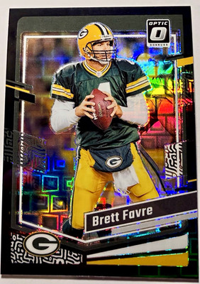 2023 Donruss Optic Brett Favre Black Pandora Prizm #64 /25 Jersey Match 4/25 SSP