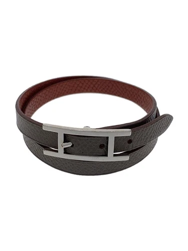 HERMÈS Bracciale HERMES pelle grigio donna
