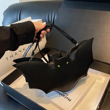 PU Leather Bat Bag Shoulder Bag Large Capacity Creative Animals Purse Handbag