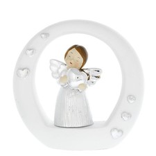 Angioletto Su Cerchio con Cuore Piccolo