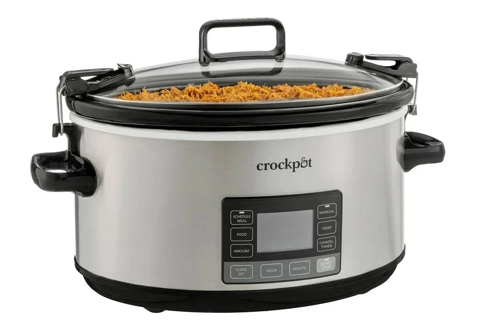 Crock-Pot 7-Quart Slow Cooker Portable Programmable Stainless Steel